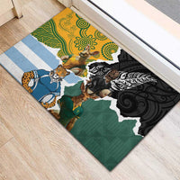 Rugby 2025 Championship Rubber Doormat Southern Hemisphere Countries Mascots LT14 - Polynesian Pride