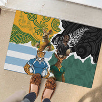 Rugby 2025 Championship Rubber Doormat Southern Hemisphere Countries Mascots LT14 - Polynesian Pride