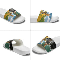 Rugby 2025 Championship Slide Sandals Southern Hemisphere Countries Mascots LT14 - Polynesian Pride