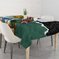 Rugby 2025 Championship Tablecloth Southern Hemisphere Countries Mascots LT14 - Polynesian Pride