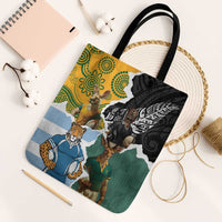 Rugby 2025 Championship Tote Bag Southern Hemisphere Countries Mascots LT14 Black Strap One Size Black - Polynesian Pride