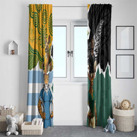 Rugby 2025 Championship Window Curtain Southern Hemisphere Countries Mascots LT14 - Polynesian Pride
