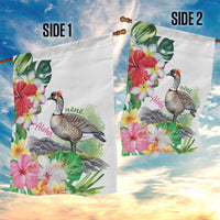 Aloha Hawaii Nene Goose Garden Flag Tropical Flowers Watercolor Stylized LT14 - Polynesian Pride