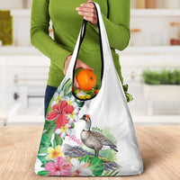Aloha Hawaii Nene Goose Grocery Bag Tropical Flowers Watercolor Stylized LT14 - Polynesian Pride