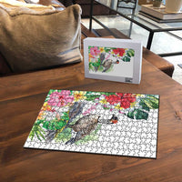 Aloha Hawaii Nene Goose Puzzle Tropical Flowers Watercolor Stylized LT14 - Polynesian Pride