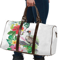 Aloha Hawaii Nene Goose Travel Bag Tropical Flowers Watercolor Stylized LT14 - Polynesian Pride