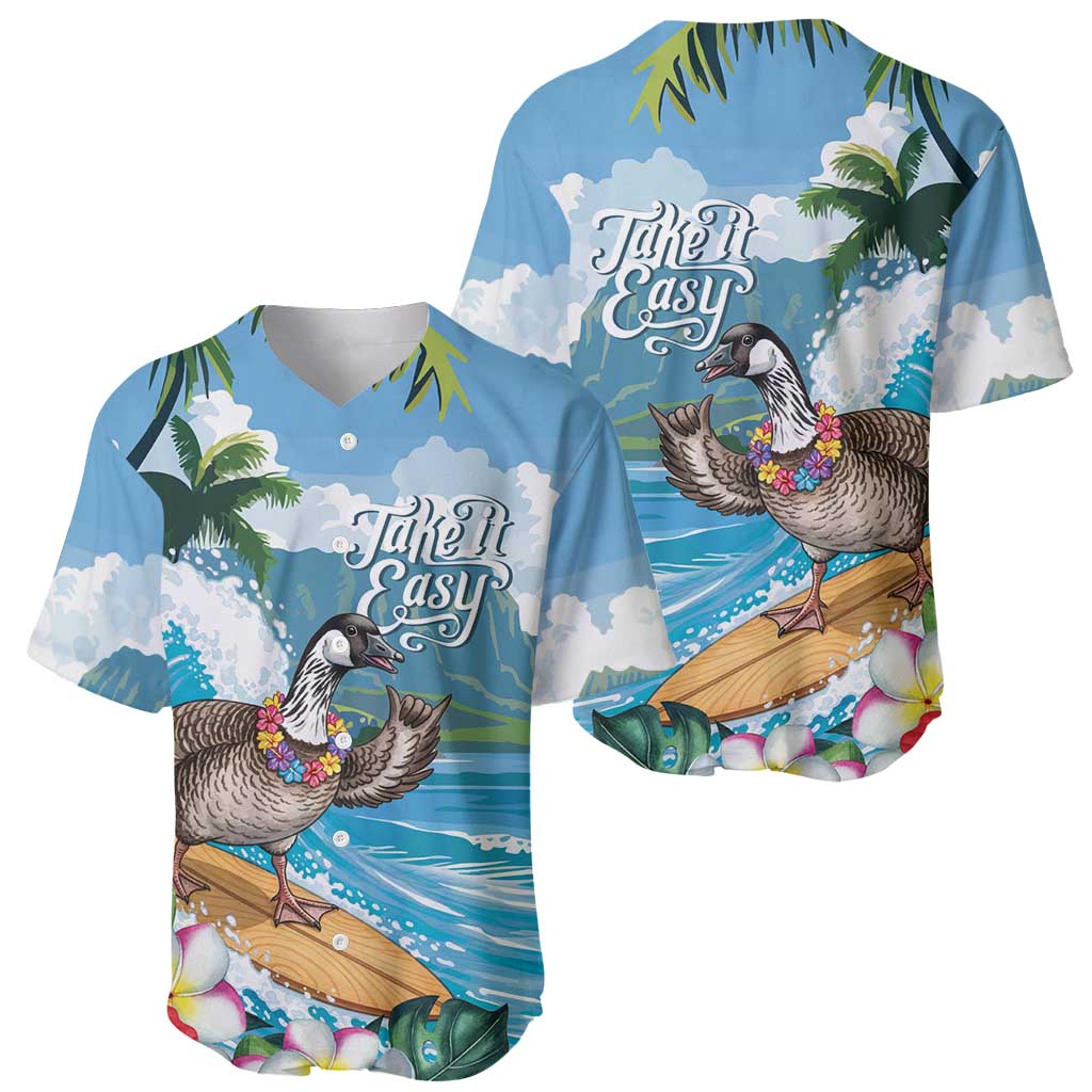 Aloha Hawaii Shaka Nene Goose Baseball Jersey Surfing Take It Easy LT14 - Polynesian Pride
