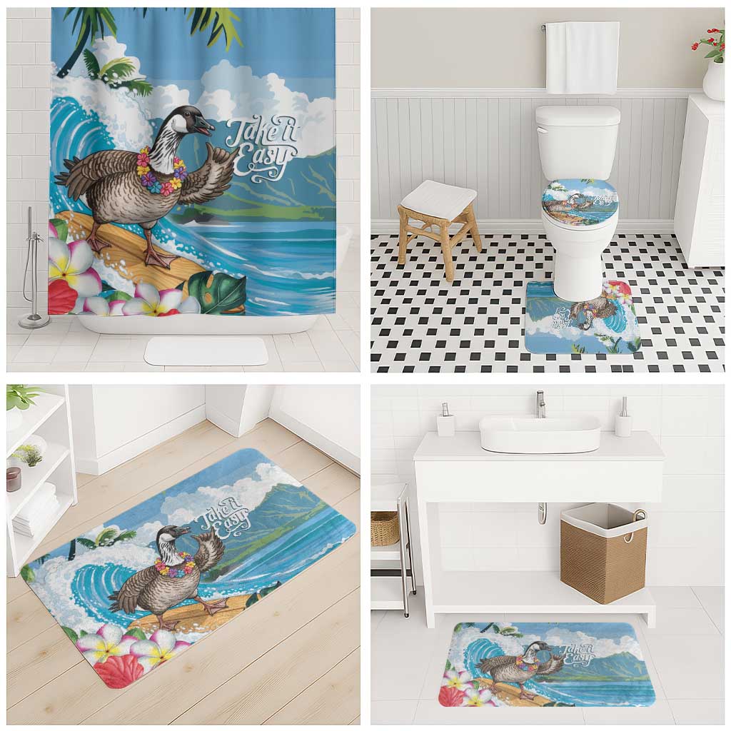 Aloha Hawaii Shaka Nene Goose Bathroom Set Surfing Take It Easy LT14 - Polynesian Pride