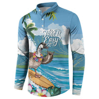 Aloha Hawaii Shaka Nene Goose Button Sweatshirt Surfing Take It Easy LT14 - Polynesian Pride