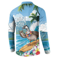 Aloha Hawaii Shaka Nene Goose Button Sweatshirt Surfing Take It Easy LT14 - Polynesian Pride