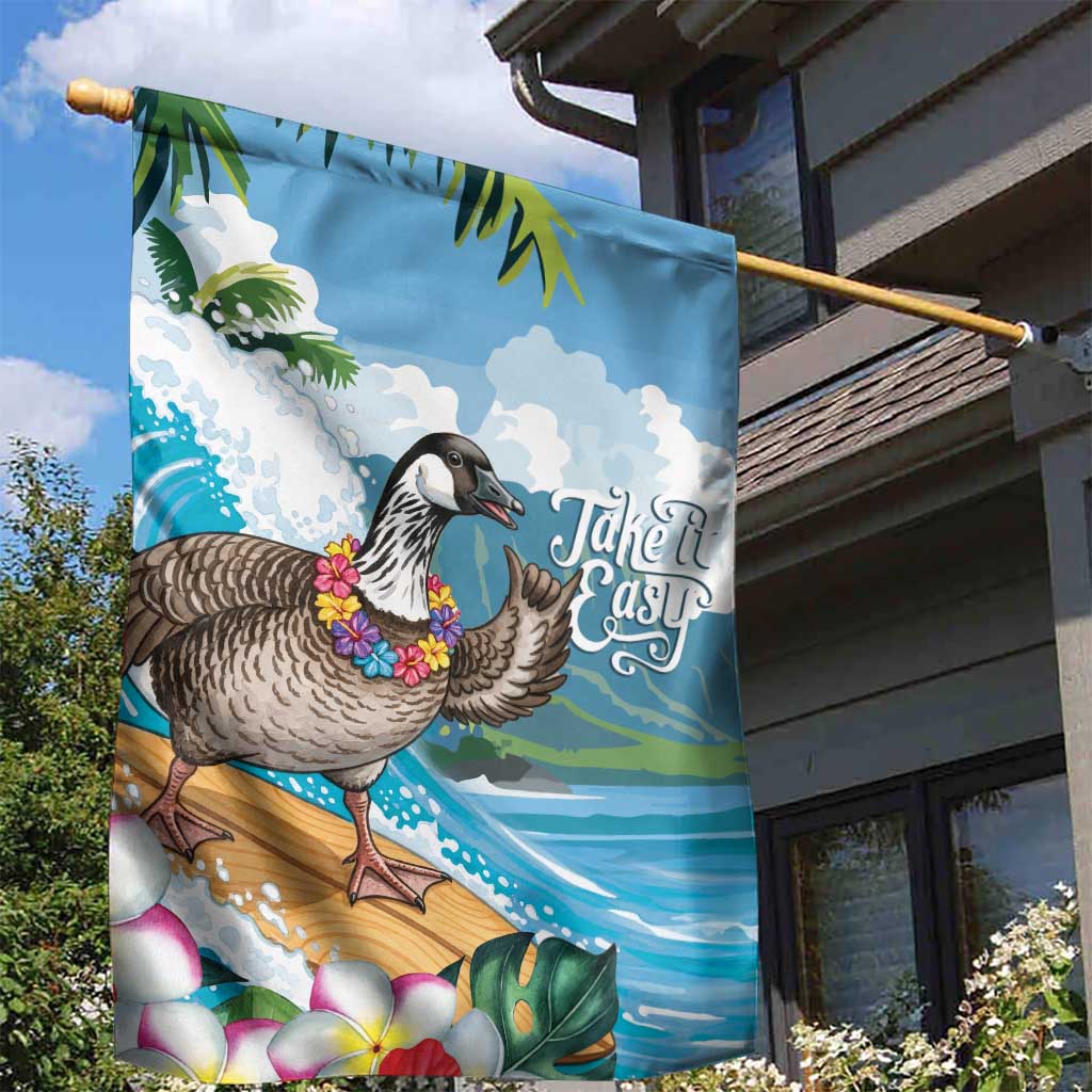 Aloha Hawaii Shaka Nene Goose Garden Flag Surfing Take It Easy LT14 - Polynesian Pride