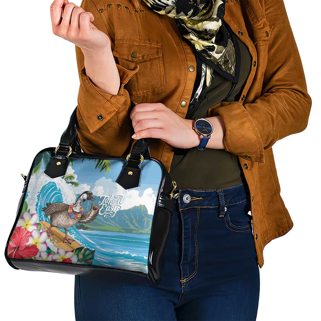 Aloha Hawaii Shaka Nene Goose Shoulder Handbag Surfing Take It Easy LT14 - Polynesian Pride