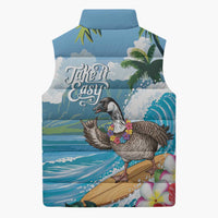 Aloha Hawaii Shaka Nene Goose Sleeveless Puffer Jacket Surfing Take It Easy LT14 - Polynesian Pride