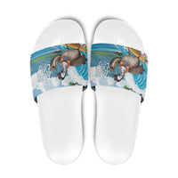 Aloha Hawaii Shaka Nene Goose Slide Sandals Surfing Take It Easy LT14 Blue - Polynesian Pride