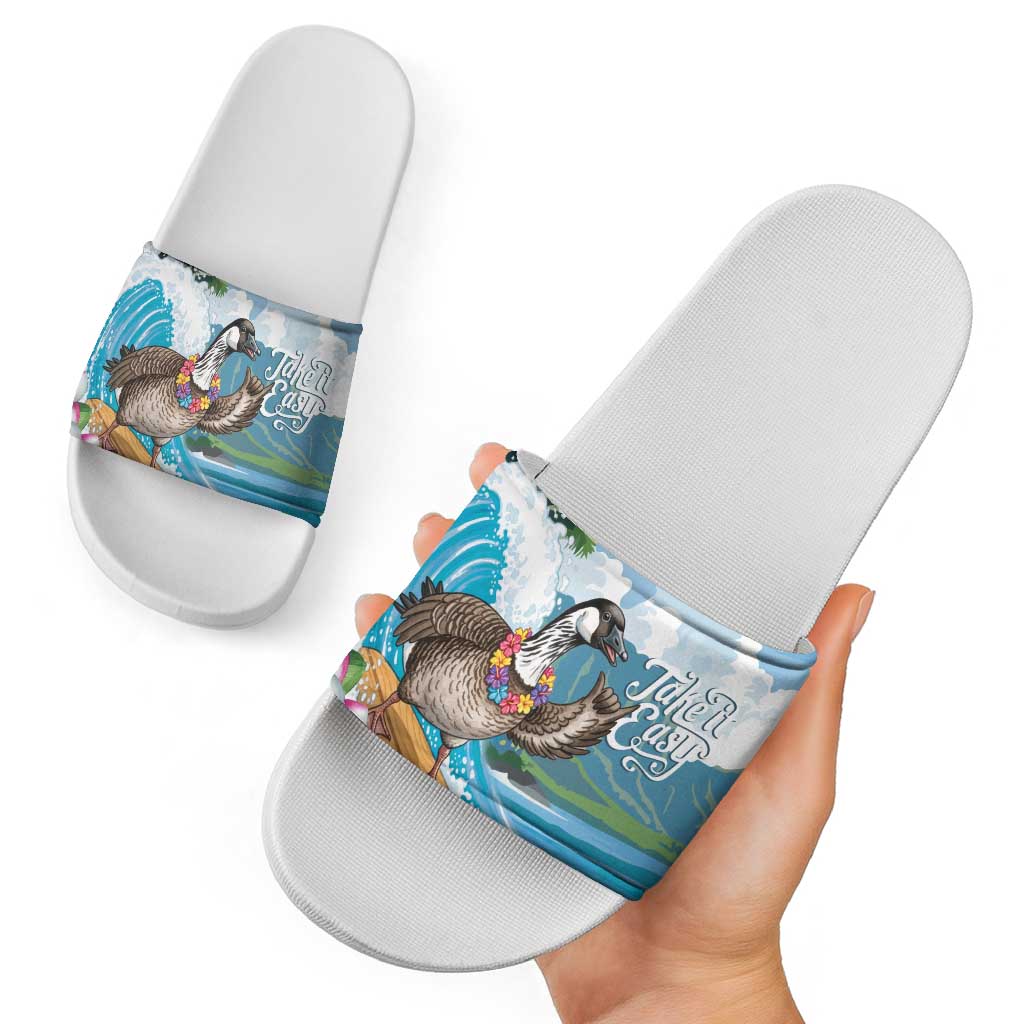 Aloha Hawaii Shaka Nene Goose Slide Sandals Surfing Take It Easy LT14 - Polynesian Pride