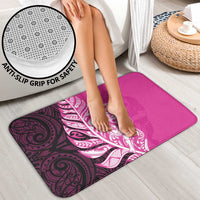New Zealand Silver Fern Rugby Custom Bathroom Set All Black Maori Pattern Pink LT14 - Polynesian Pride