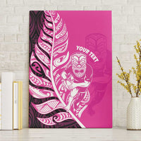 New Zealand Silver Fern Rugby Custom Canvas Wall Art All Black Maori Pattern Pink LT14 Without Frame Pink - Polynesian Pride
