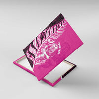 New Zealand Silver Fern Rugby Custom Canvas Wall Art All Black Maori Pattern Pink LT14 With Frame Pink - Polynesian Pride