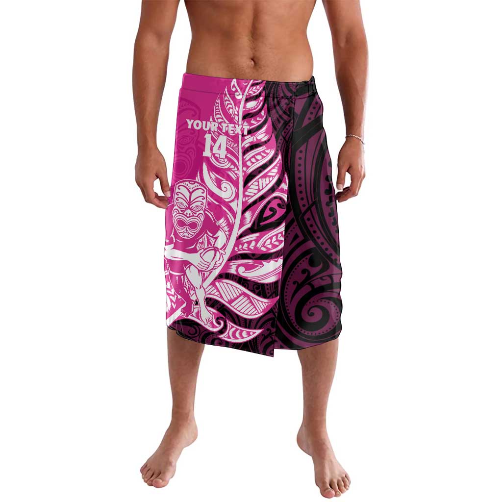 New Zealand Silver Fern Rugby Custom Lavalava All Black Maori Pattern Pink LT14 Pink - Polynesian Pride