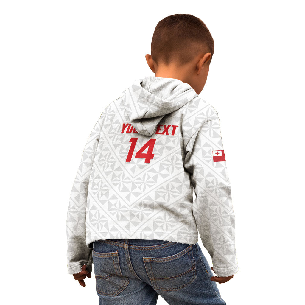 Mate Maa Tonga Rugby Custom Kid Hoodie 2026 Tongan Ngatu Pattern LT14 - Polynesian Pride