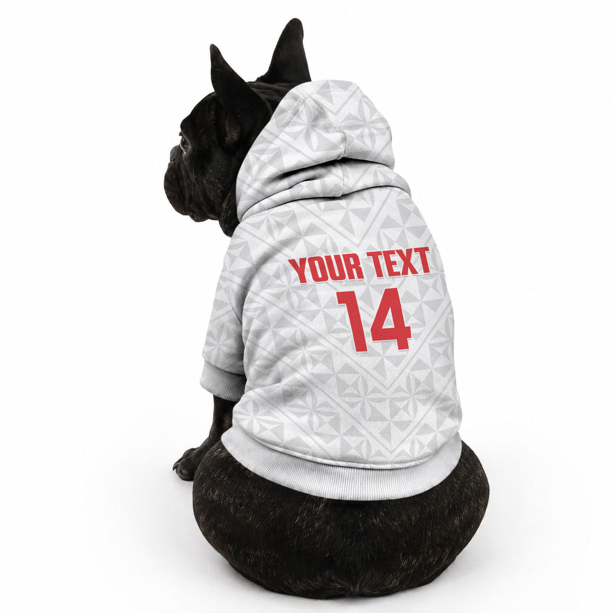 Mate Maa Tonga Rugby Custom Pet Hoodie 2026 Tongan Ngatu Pattern LT14 - Polynesian Pride