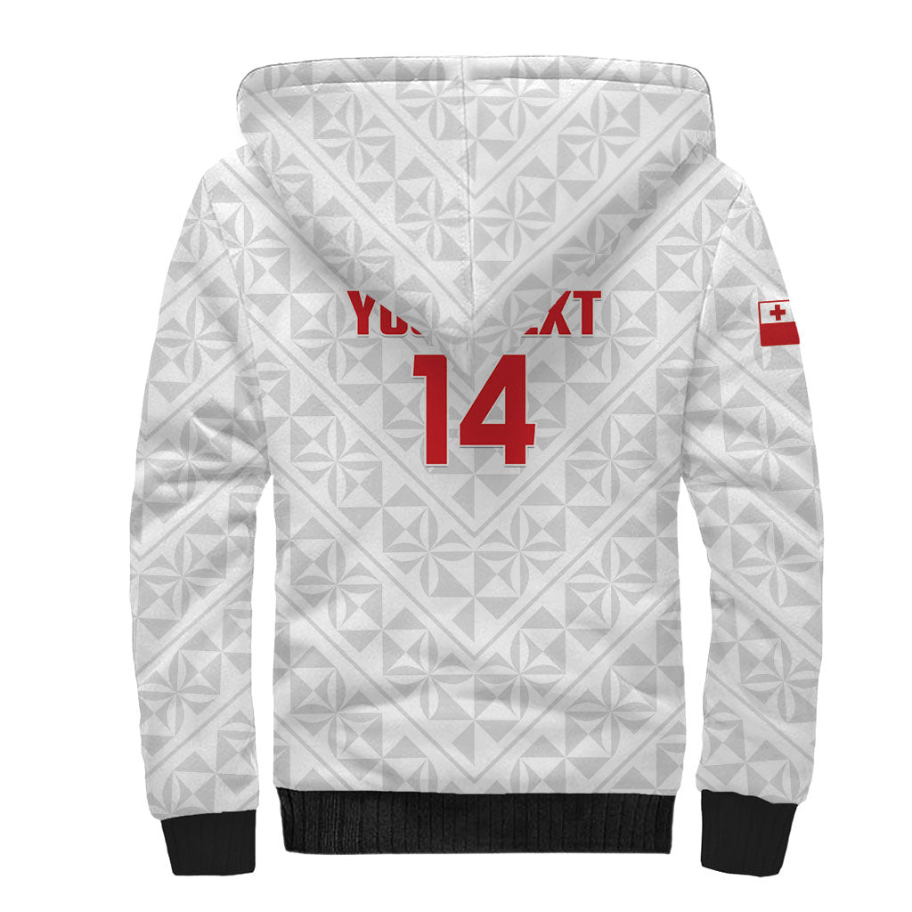 Mate Maa Tonga Rugby Custom Sherpa Hoodie 2026 Tongan Ngatu Pattern LT14 - Polynesian Pride