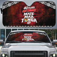 Mate Maa Tonga Rugby 2026 Auto Sun Shade 40 Years Anniversary One Legacy LT14 Red - Polynesian Pride