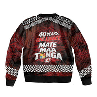 Mate Maa Tonga Rugby 2026 Bomber Jacket 40 Years Anniversary One Legacy LT14 - Polynesian Pride