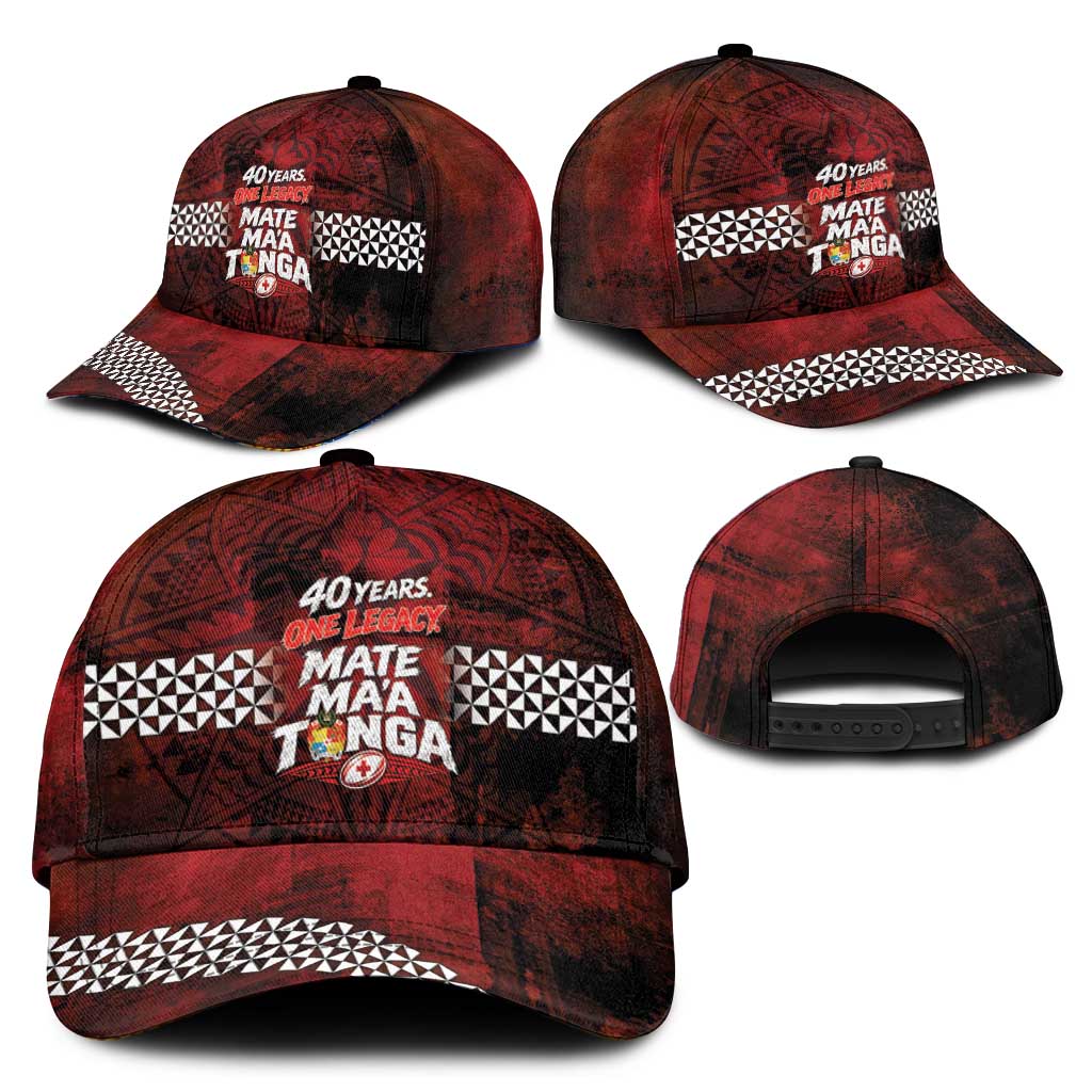Mate Maa Tonga Rugby 2026 Classic Cap 40 Years Anniversary One Legacy LT14 - Polynesian Pride