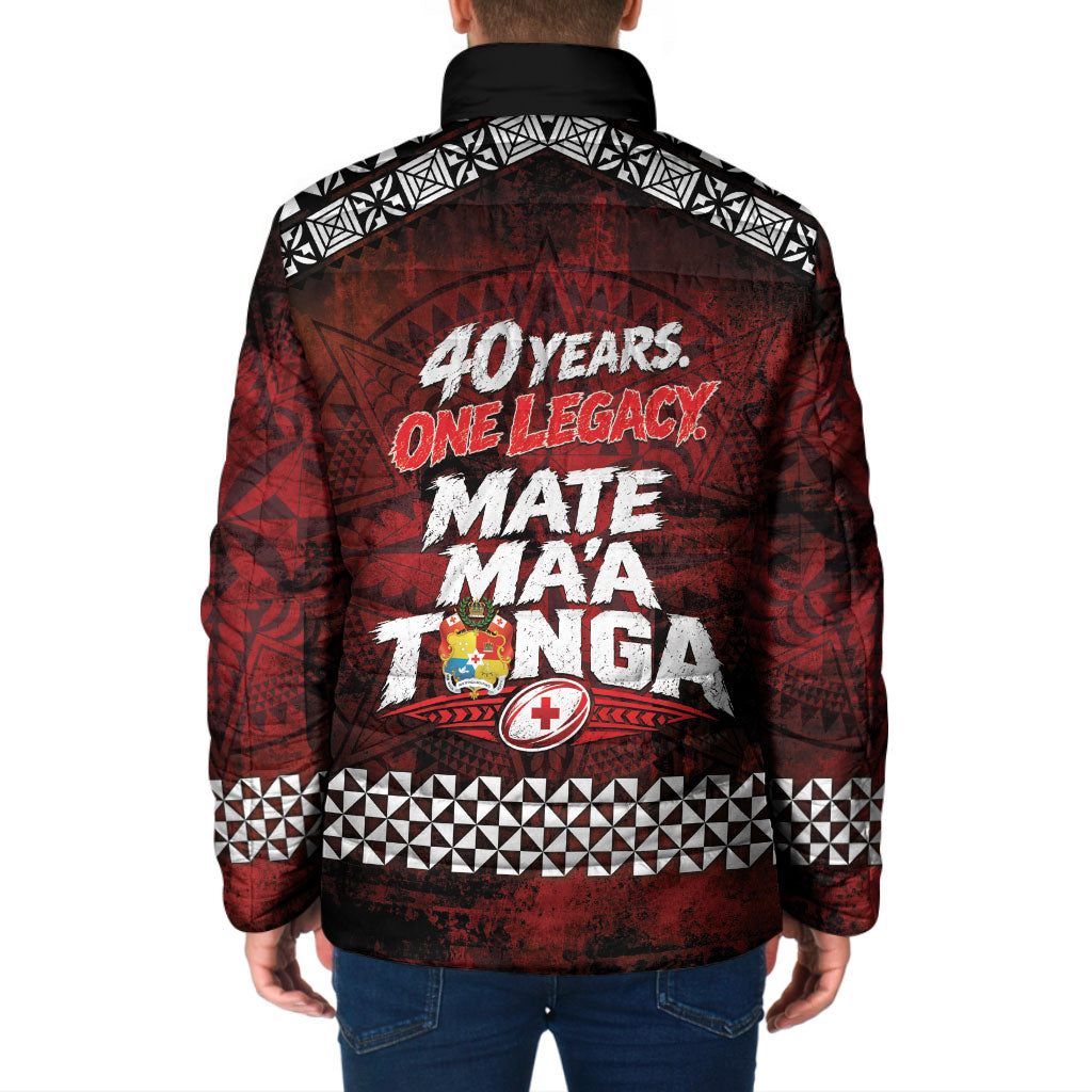 Mate Maa Tonga Rugby 2026 Padded Jacket 40 Years Anniversary One Legacy LT14 - Polynesian Pride