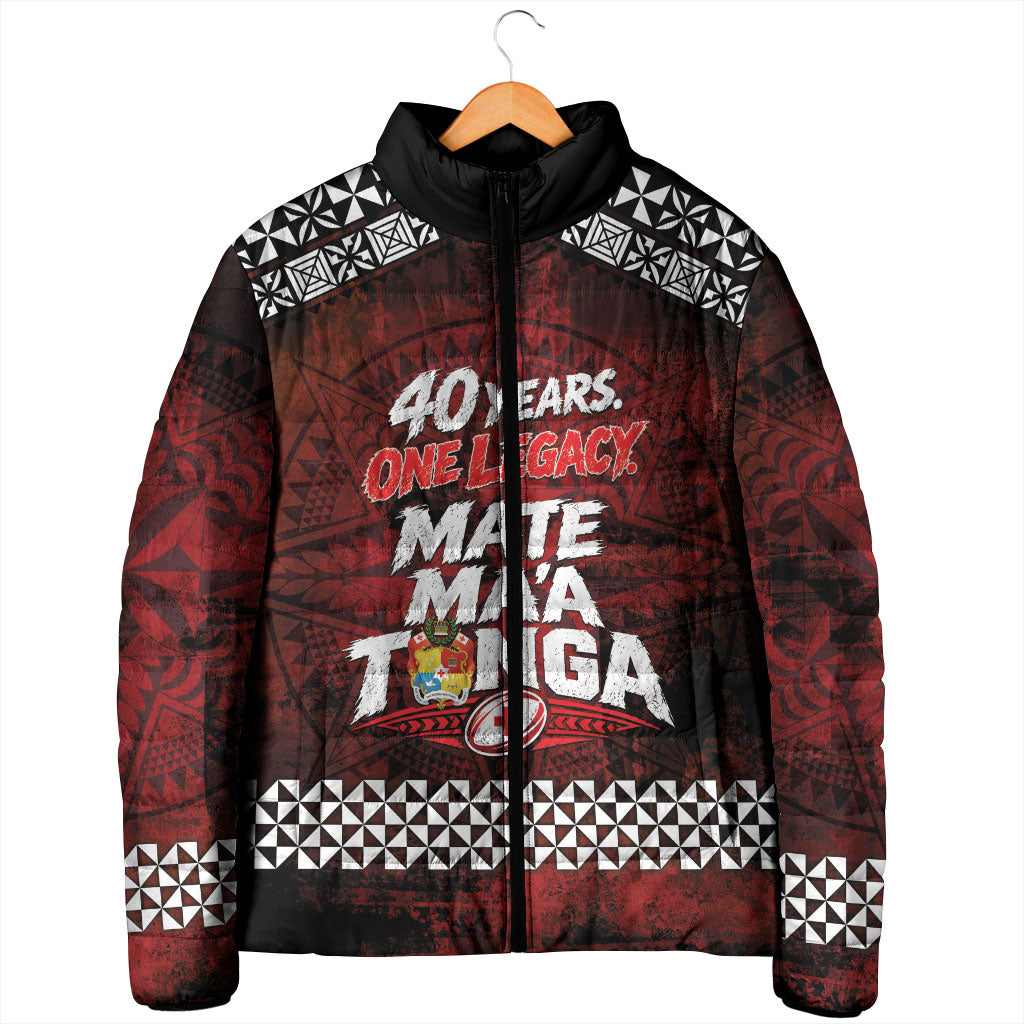 Mate Maa Tonga Rugby 2026 Padded Jacket 40 Years Anniversary One Legacy LT14 - Polynesian Pride