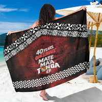 Mate Maa Tonga Rugby 2026 Sarong 40 Years Anniversary One Legacy LT14 One Size 44 x 66 inches Red - Polynesian Pride