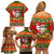 Personalised Hawaii Surfing Santa Christmas Family Matching Off Shoulder Short Dress and Hawaiian Shirt Tropical Pineapple Mele Kalikimaka Quilt Pattern LT14 - Polynesian Pride