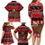 Personalised New Zealand Christmas Family Matching Long Sleeve Bodycon Dress and Hawaiian Shirt Aotearoa Kiwi Meri Kirihimete Red Version LT14 - Polynesian Pride