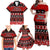 Personalised New Zealand Christmas Family Matching Off Shoulder Maxi Dress and Hawaiian Shirt Aotearoa Kiwi Meri Kirihimete Red Version LT14 - Polynesian Pride