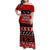 Personalised New Zealand Christmas Family Matching Off Shoulder Maxi Dress and Hawaiian Shirt Aotearoa Kiwi Meri Kirihimete Red Version LT14 Mom's Dress Red - Polynesian Pride