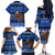 Personalised New Zealand Christmas Family Matching Off Shoulder Long Sleeve Dress and Hawaiian Shirt Aotearoa Kiwi Meri Kirihimete Blue Version LT14 - Polynesian Pride