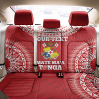 Custom Tonga Mate Maa Back Car Seat Cover Go Champions Tongan Ngatu - Red LT14 - Polynesian Pride