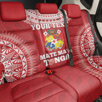 Custom Tonga Mate Maa Back Car Seat Cover Go Champions Tongan Ngatu - Red LT14 - Polynesian Pride