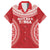 Custom Tonga Mate Maa Family Matching Off Shoulder Short Dress and Hawaiian Shirt Go Champions Tongan Ngatu - Red