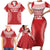 Custom Tonga Mate Maa Family Matching Short Sleeve Bodycon Dress and Hawaiian Shirt Go Champions Tongan Ngatu - Red