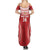 Custom Tonga Mate Maa Family Matching Summer Maxi Dress and Hawaiian Shirt Go Champions Tongan Ngatu - Red