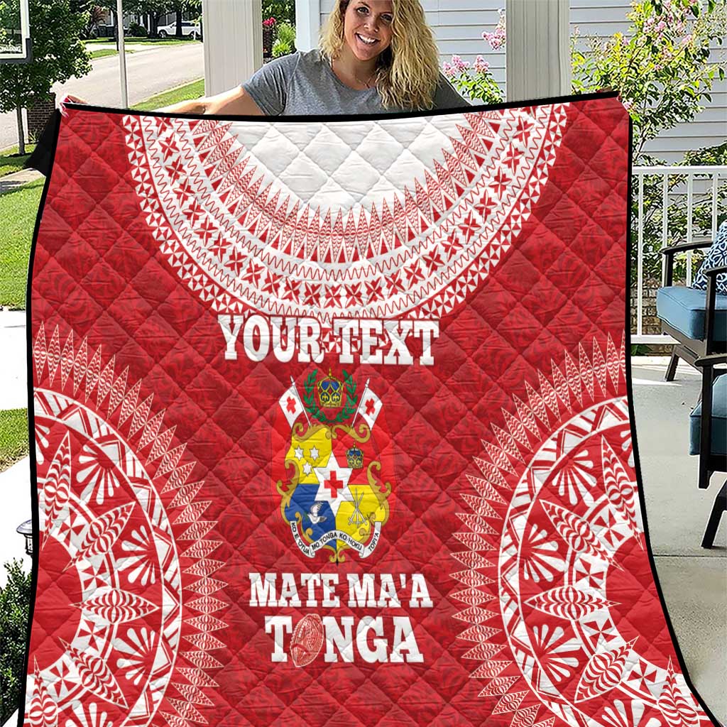 Custom Tonga Mate Maa Quilt Go Champions Tongan Ngatu - Red LT14 Red - Polynesian Pride