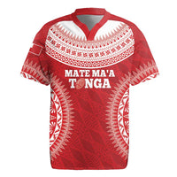 Custom Tonga Mate Maa Rugby Jersey Go Champions Tongan Ngatu - Red LT14 Red - Polynesian Pride