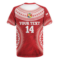 Custom Tonga Mate Maa Rugby Jersey Go Champions Tongan Ngatu - Red LT14 - Polynesian Pride
