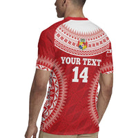 Custom Tonga Mate Maa Rugby Jersey Go Champions Tongan Ngatu - Red LT14 - Polynesian Pride