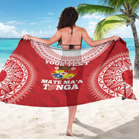 Custom Tonga Mate Maa Sarong Go Champions Tongan Ngatu - Red LT14 - Polynesian Pride