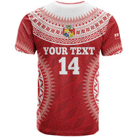 Custom Tonga Mate Maa T Shirt Go Champions Tongan Ngatu - Red LT14 - Polynesian Pride