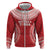 Custom Tonga Mate Maa Zip Hoodie Go Champions Tongan Ngatu - Red