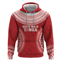 Custom Tonga Mate Maa Zip Hoodie Go Champions Tongan Ngatu - Red LT14 Pullover Hoodie Red - Polynesian Pride